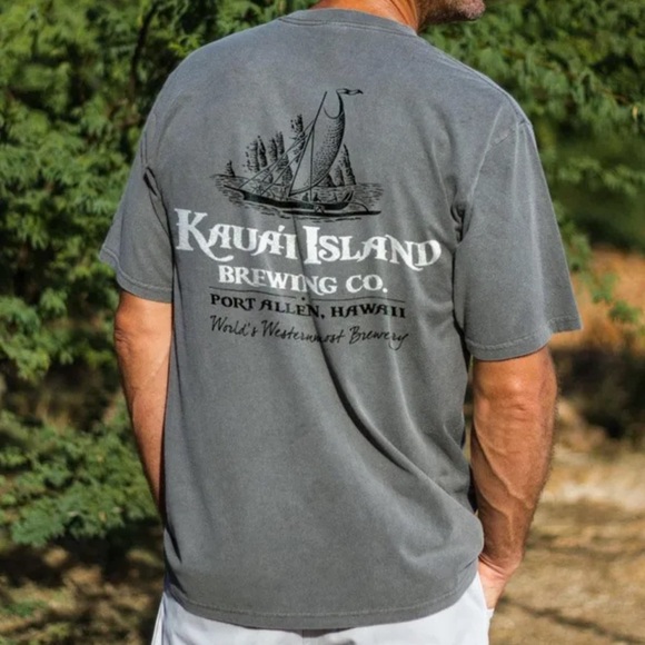 CRAZY SHIRTS - Kauai Island Brewing Company Charcoal Gray Tee Shirt - XL - Picture 3 of 9